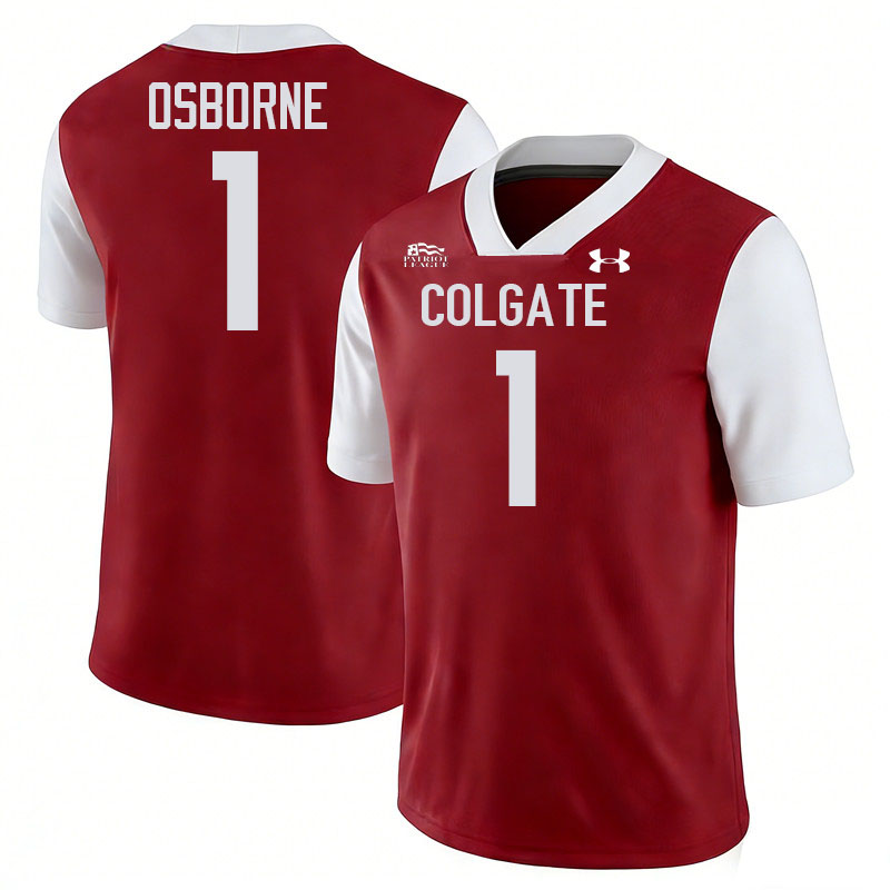 Colgate Raiders #1 Zach Osborne College Football Jerseys,Uniforms-Red